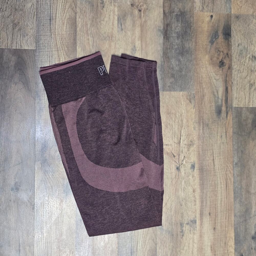 Victoria's Secret PINK Seamless Contour High Waist Leggings Maroon Heather